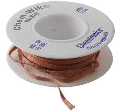 Lödningsavtagningsband 2,54 mm 7,6 m/rulle