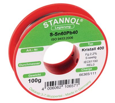 Lötdrag Sn60/Pb40 1,0mm 100g (ENDAST FÖR PROFESSIONELL ANVÄNDNING)