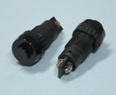 Tryckknapp, öppningsbar 1xON-(OFF) 2A 250Vac svart