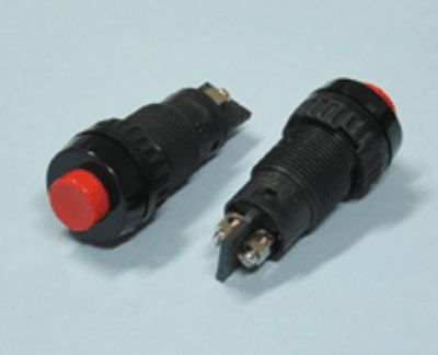 Tryckknapp öppningsbar 1xON-(OFF) 2A 250Vac röd