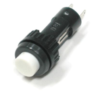 Knapp, stängande 1xOFF-(ON), 0,1A 24Vac, vit