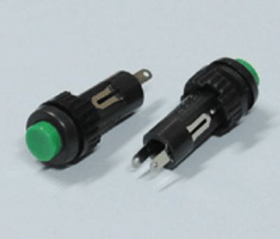 Tryckknapp stängande 1xAV-(PÅ) 0,1A 24Vac grön