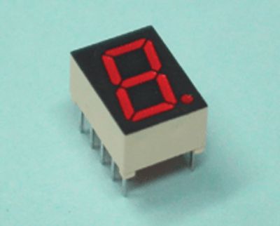7-segmentsdisplay 10 mm CC röd