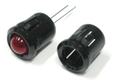 Monteringskrage 10 mm för lysdiod, plast