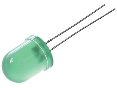 LED 10mm blinkande 3,5-14Vdc 20-50mcd grön (L-816BGD)