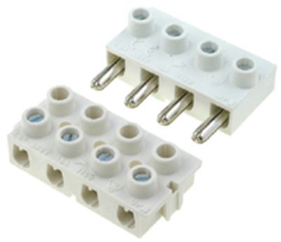 Anslutningslist/kontaktpar 4-polig 2,5 mm²