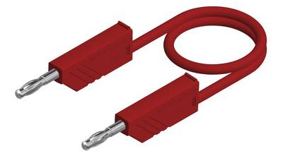 4 mm bananmätkabel silikon 150 cm röd