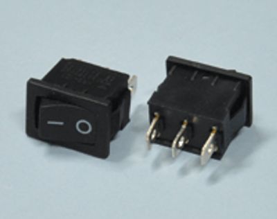 Vippströmbrytare 6A 1xON-ON svart