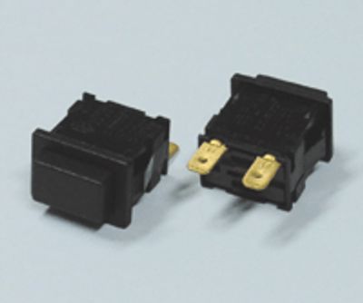 Tryckströmbrytare 1xON-OFF 12A 250Vac svart