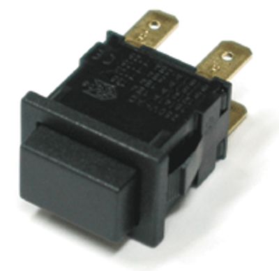 Tryckströmbrytare 2xON-OFF 12A 250Vac svart