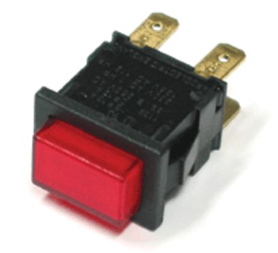 Tryckströmbrytare med indikatorlampa 2xON-OFF 12A 250Vac röd