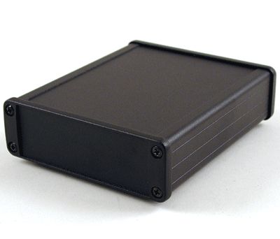 Aluminiumhölje IP65 131,2x107x35mm svart