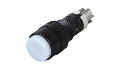 Tryckknapp stängande + öppnande 0,5A 24V vit