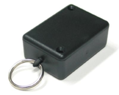 Plastfodral med nyckelring 50x35x20mm svart