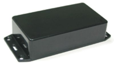 Plastfodral med monteringsvinklar 112x62x31mm svart