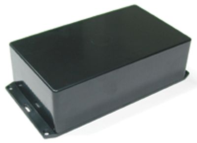 Plastfodral med monteringsvinklar 191x110x61mm svart