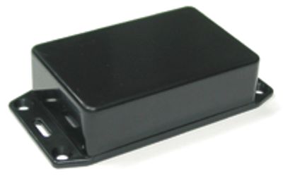 Plastfodral med monteringsvinklar 85x56x25mm svart