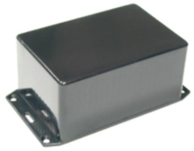 Plastfodral med monteringsvinklar 120x80x59mm svart