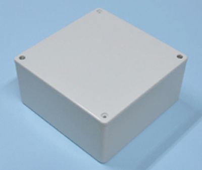 Plastlåda 120x120x59mm grå