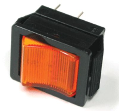 Vippströmbrytare med lampa 16A 2xON-OFF, gul