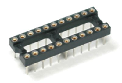 IC-sockel förgylld 22-polig