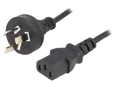 Strömkabel AUSTRALIEN/IEC320 svart 1,8m Strömkabel AUSTRALIEN/IEC320 svart 1,8m