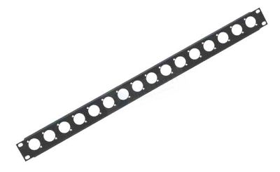 Anslutningspanel för XLR-kontakter 16 st 19" 1U svart