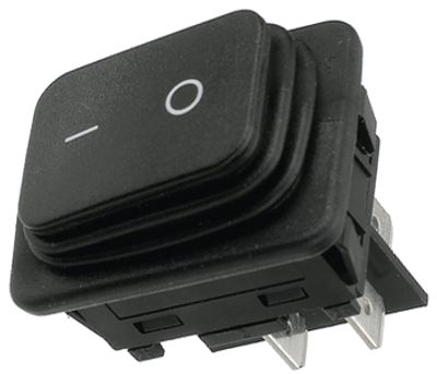 Vippströmbrytare 2xON-OFF IP65 svart