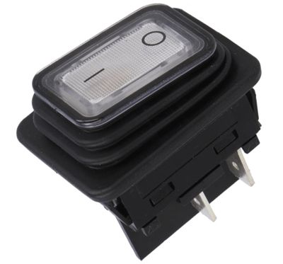 Vippströmbrytare med indikatorlampa 2xON-OFF IP65 vit