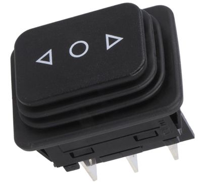 Vippströmbrytare 2x(ON)-OFF-(ON) IP65 svart