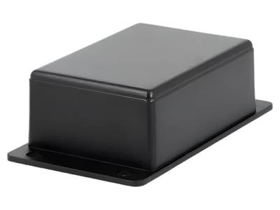 Plastfodral med monteringsvinklar 64,7x46x26mm svart Plastfodral med monteringsvinklar 64,7x46x26mm svart
