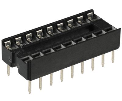 IC-fjäderkontakt 18-polig