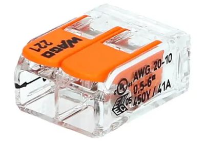 Kopplingsplint 2-delad fjäderanslutning 0,5-6mm² (221-612)