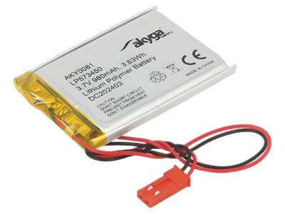 Li-Po-batteri 3,7V 980mAh Li-Po-batteri 3,7V 980mAh