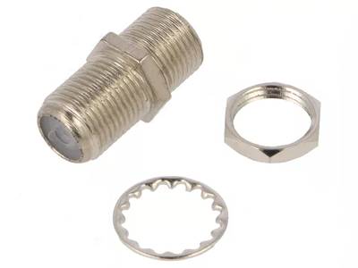 F-adapter med mutterfäste hona/hona