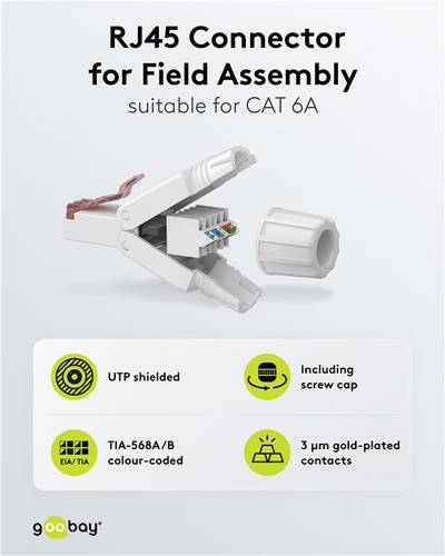 Modulär kontakt för Cat6-kabel 8/8-polig (RJ45) UTP Modulär kontakt för Cat6-kabel 8/8-polig (RJ45) UTP