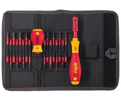 18-delars skruvmejselset med lösa spetsar 1000V