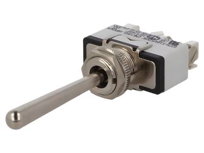 Spakbrytare 40mm med spak 10A 250Vac 1x(ON)-OFF-(ON)