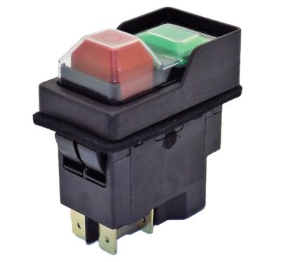 Tryckströmbrytare med underspänningsskydd 2xON-OFF 16A 230Vac