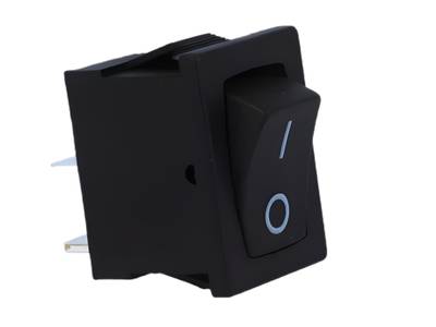 Vippströmbrytare 6A 1xON-OFF svart Vippströmbrytare 6A 1xON-OFF svart