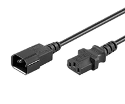 Förlängningskabel för kopplingsbox C13/C14 svart 5m