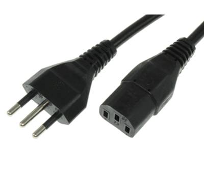 Kopplingskabel Italia CEI 23-16/C13 svart 2,5m