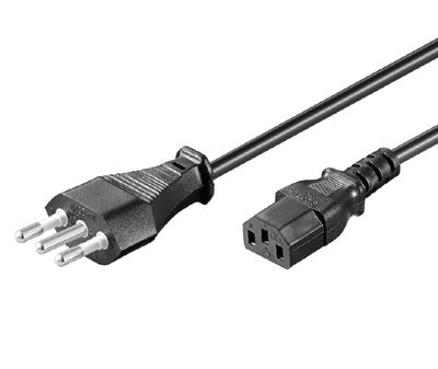 Kopplingskabel Italia CEI 23-16/C13 svart 1,8m