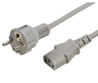 Kopplingskabel Schuko rak/C13 rak grå 5m *