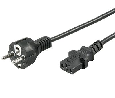 Kopplingskabel Schuko rak/C13 rak svart 5m