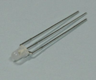 Tvåfärgad LED 3mm 4,5mcd/4,5mcd röd/grön