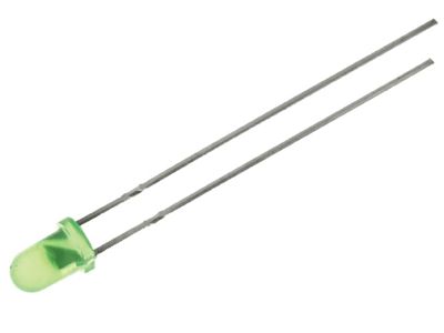 LED 3mm blinkande 3,5-14Vdc 15mcd grön