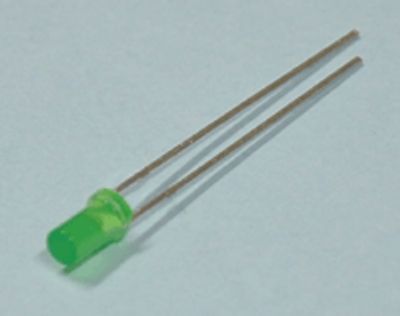 LED "flat-top" 3mm 1-4mcd grön (LL-304GD2Y)