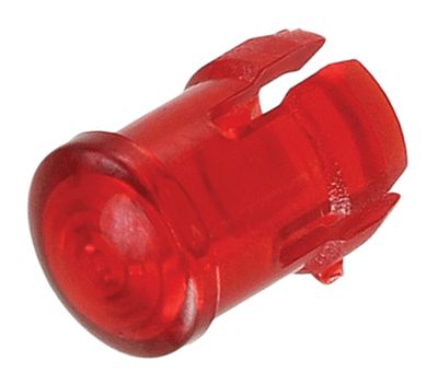 LED-linsarmatur rund/låg 3 mm för röd lysdiod