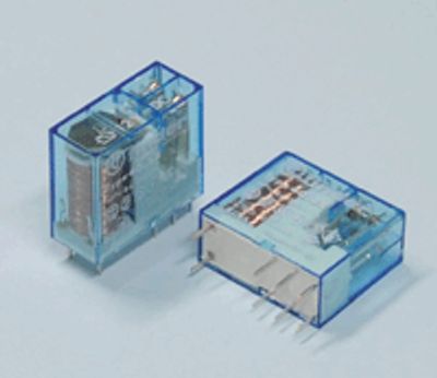 Kretskortrelä 2 växlande kontakter 12Vdc 8A